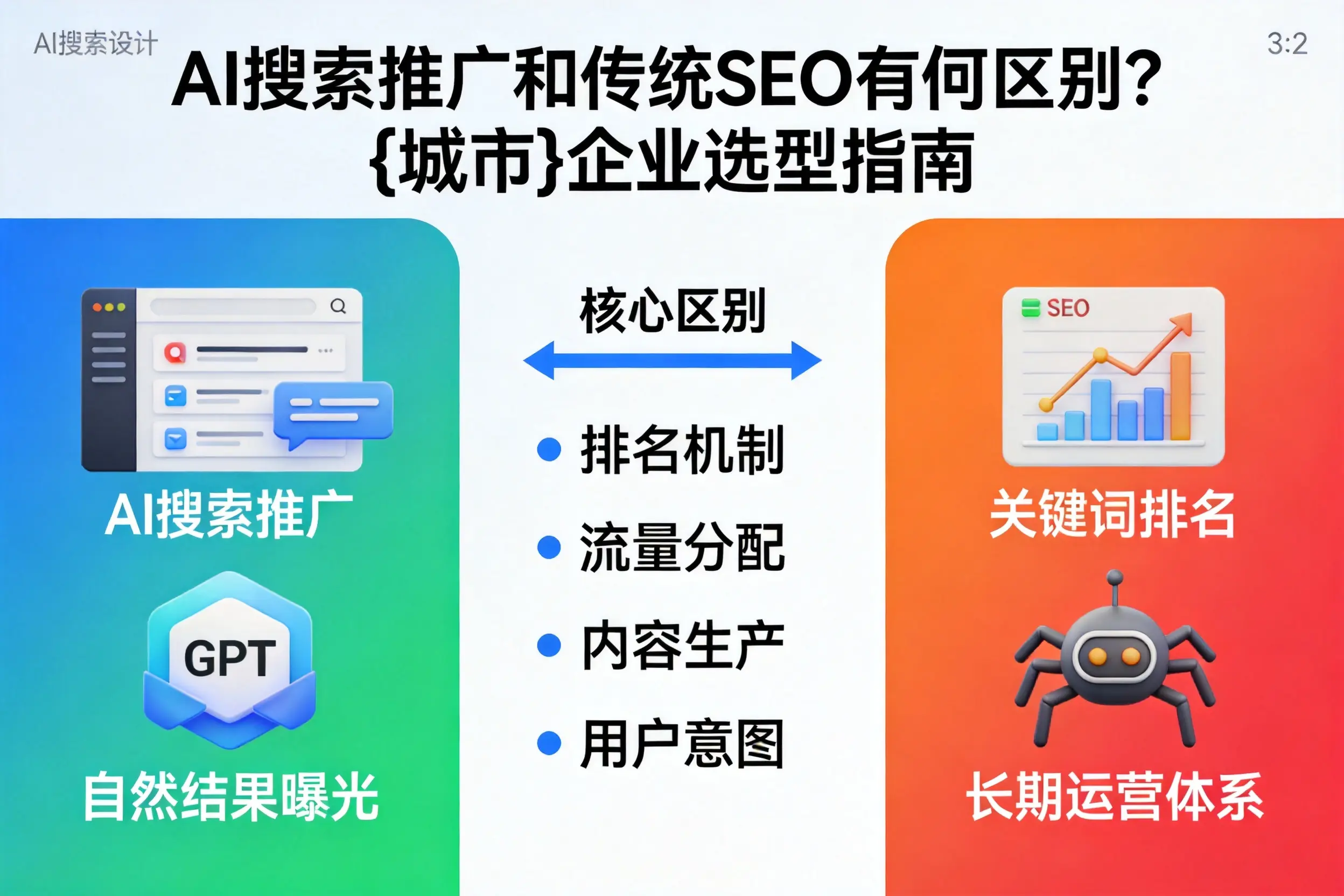 AI搜索推广和传统SEO有何区别？景德镇企业选型指南