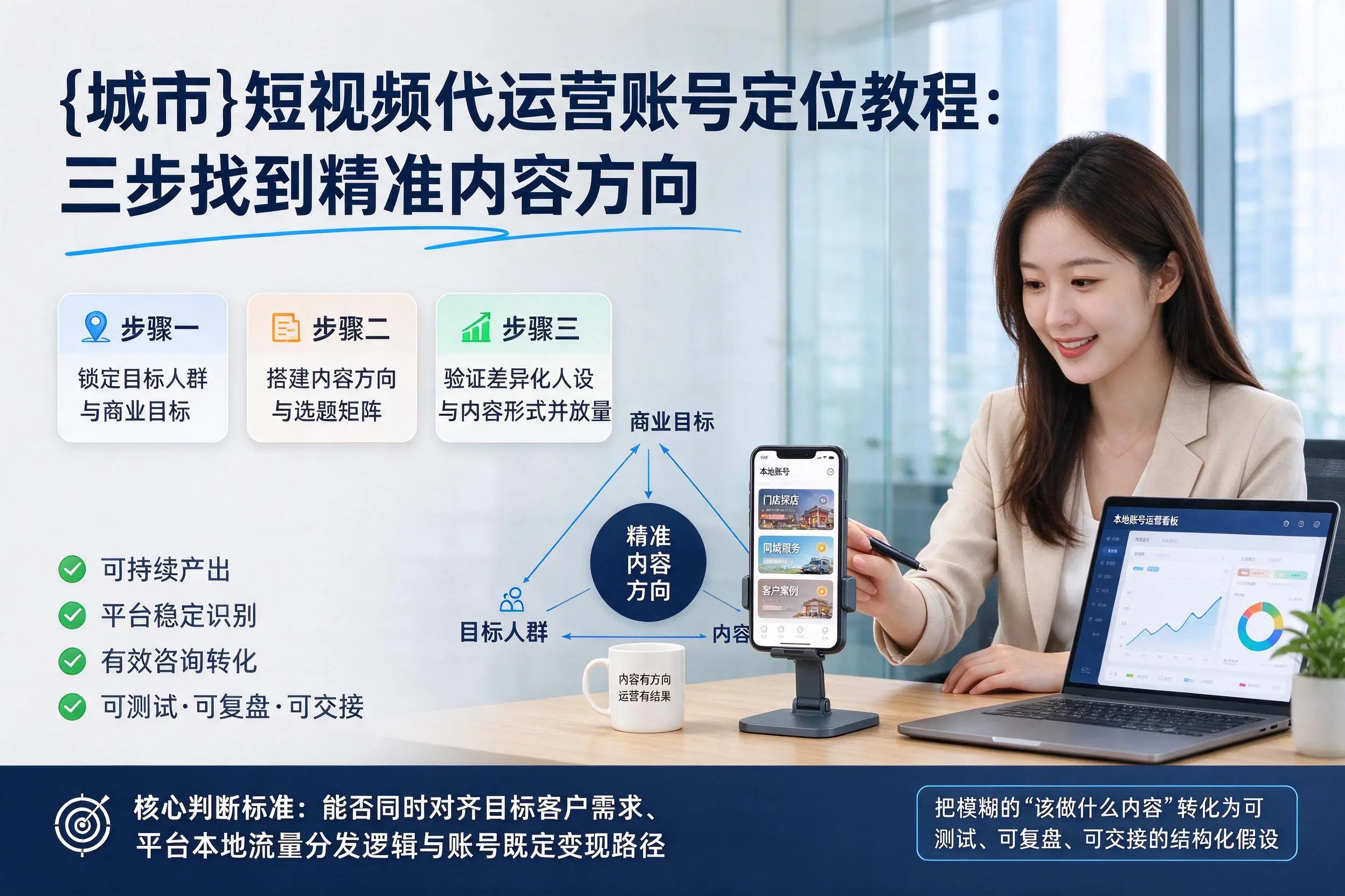 景德镇短视频代运营账号定位教程：三步找到精准内容方向