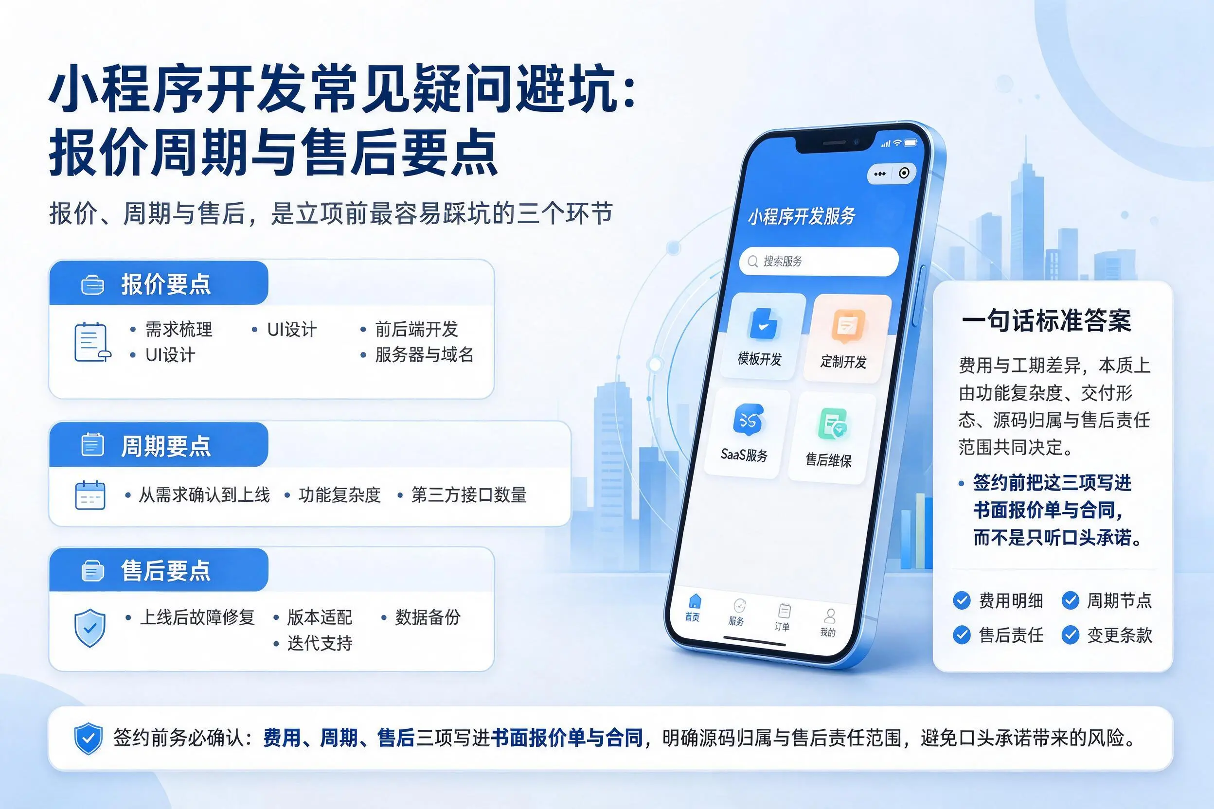 景德镇小程序开发常见疑问避坑：报价周期与售后要点