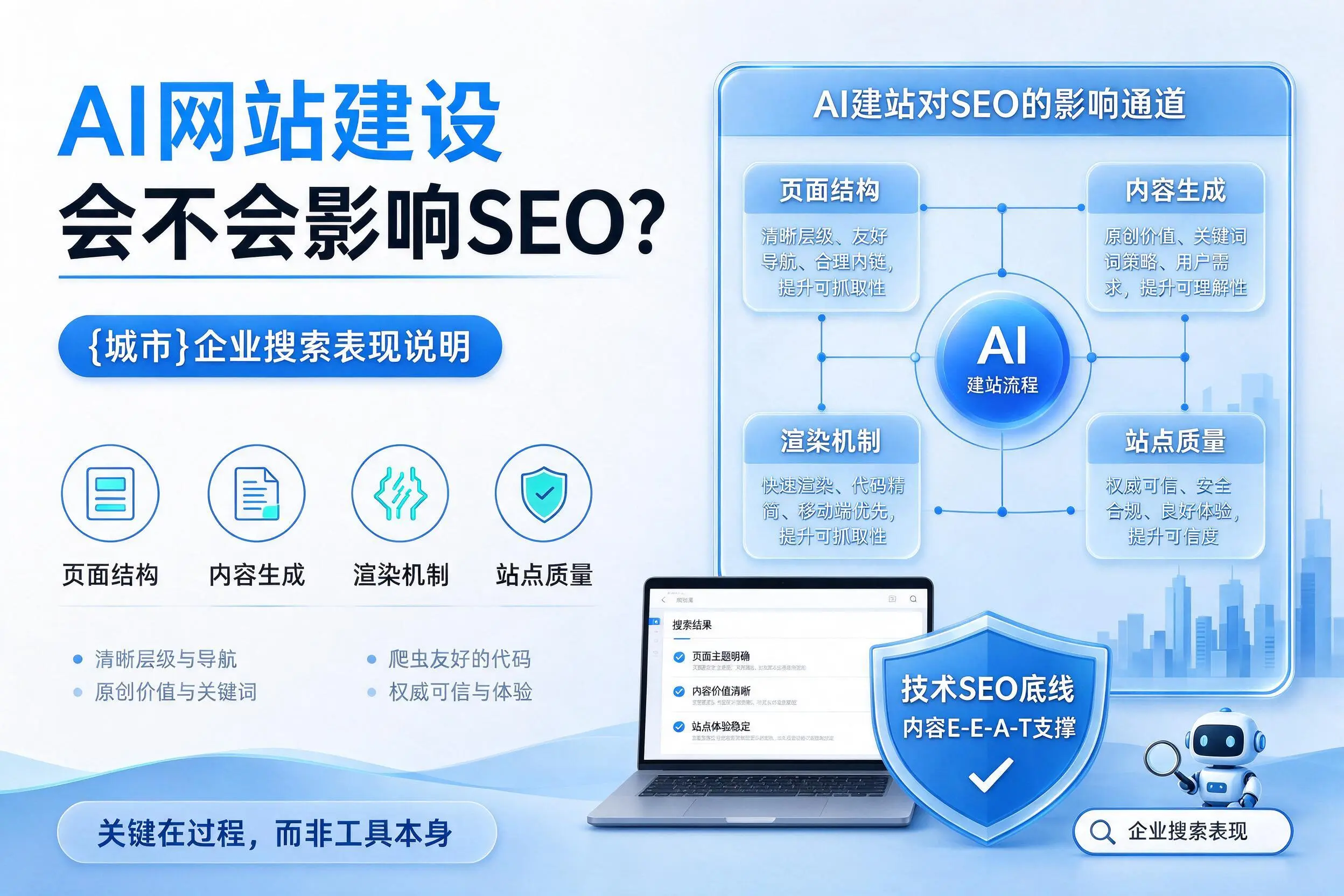 AI网站建设会不会影响SEO？景德镇企业搜索表现说明
