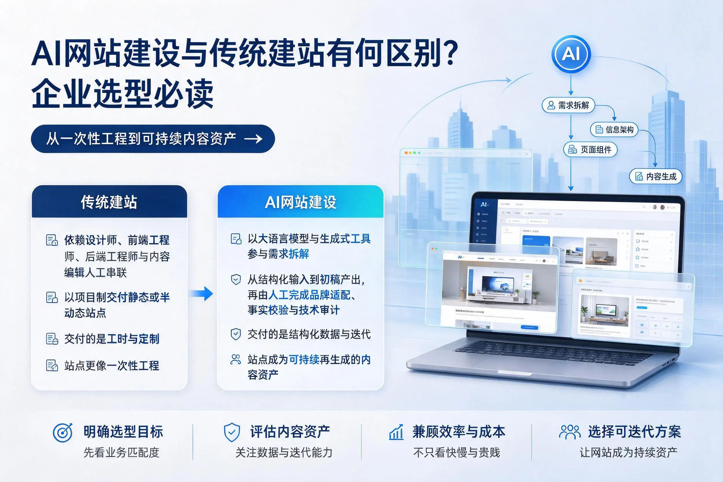 AI网站建设与传统建站有何区别？景德镇企业选型必读
