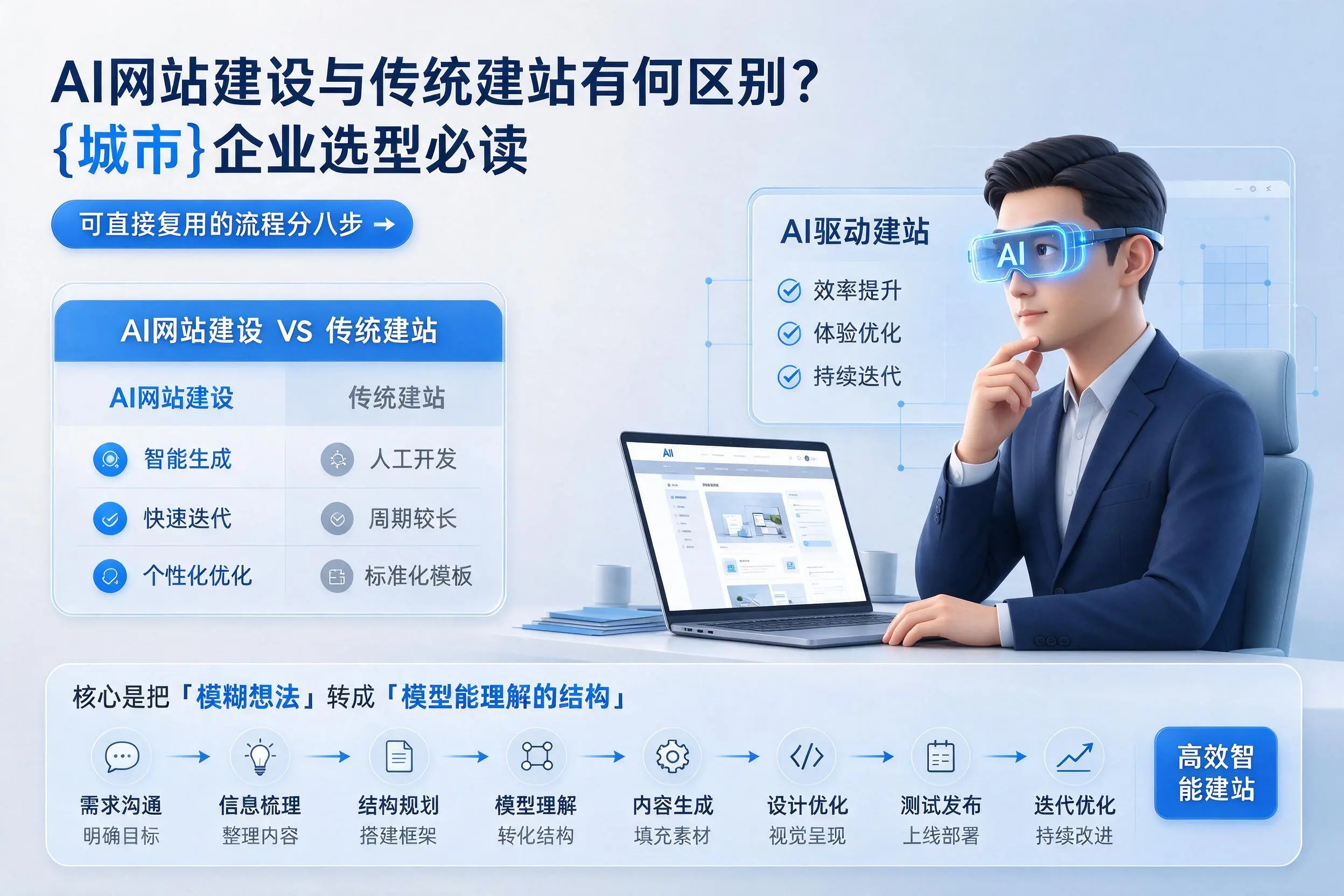 AI网站建设与传统建站有何区别？景德镇企业选型必读