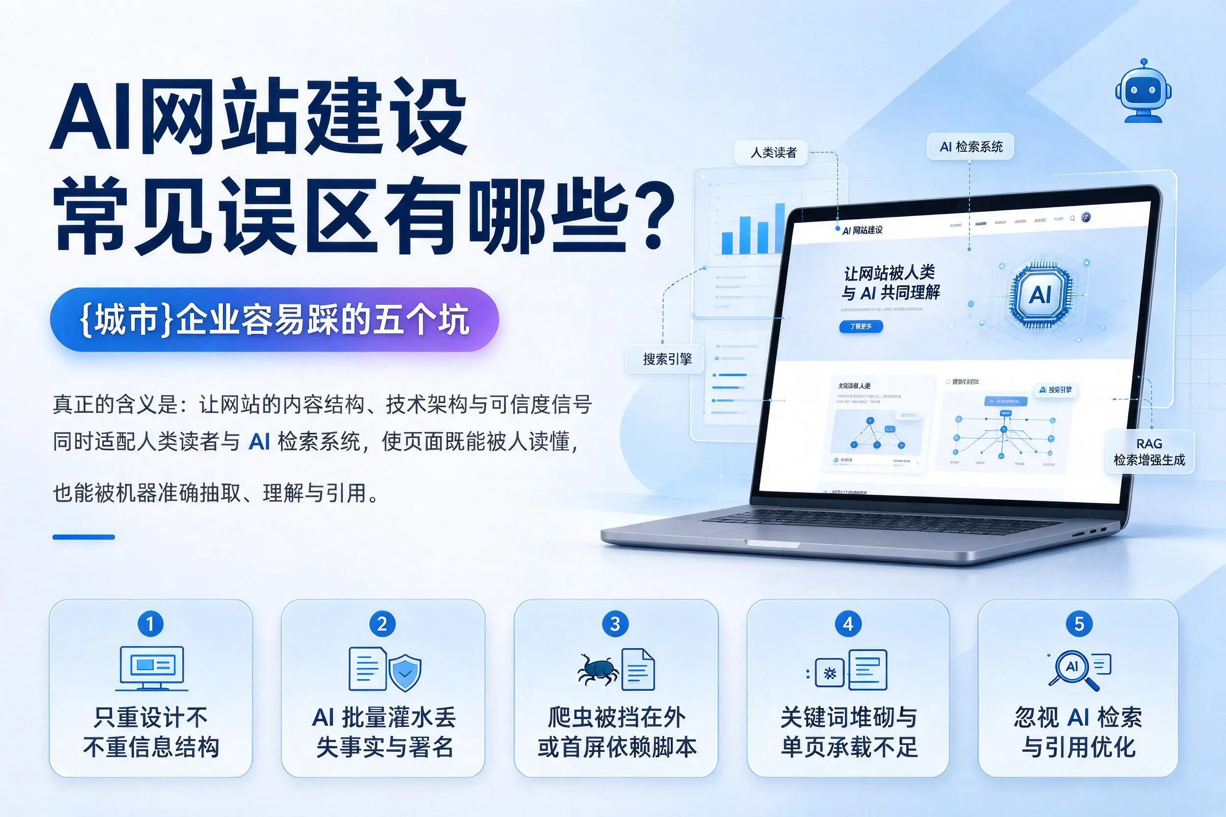 AI网站建设常见误区有哪些?景德镇企业容易踩的五个坑