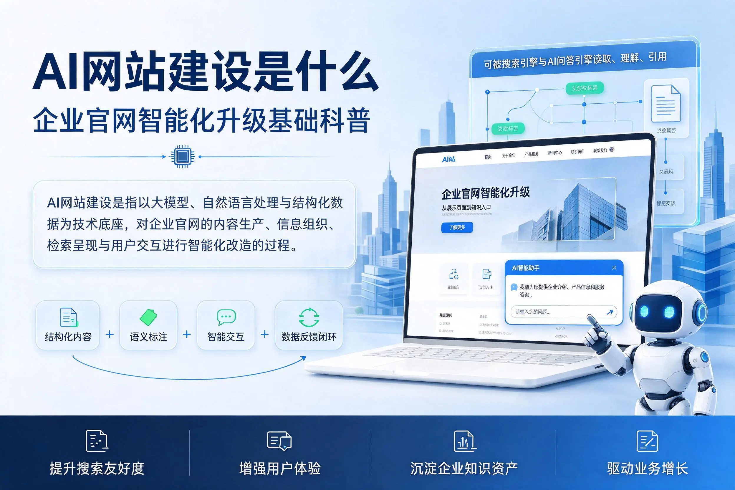 AI网站建设是什么：景德镇企业官网智能化升级基础科普