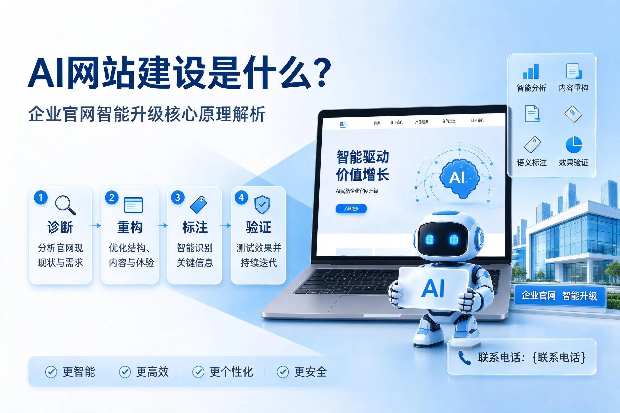 AI网站建设是什么?景德镇企业官网智能升级核心原理解析